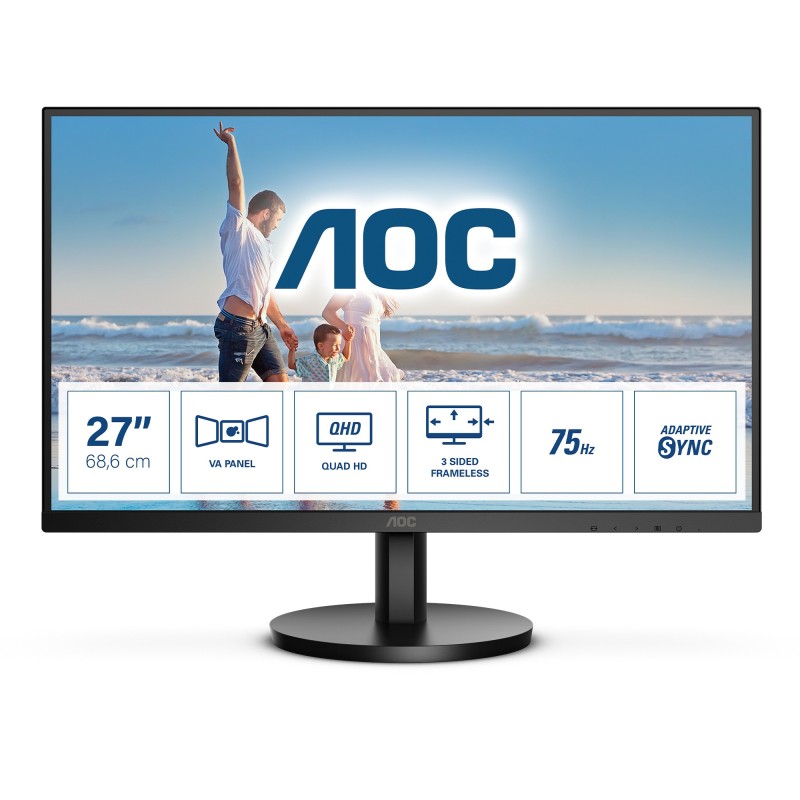 AOC Q27B3MA 68,6cm (27“) QHD VA Office Monitor HDMI/DP 75Hz 4ms Lautsprecher